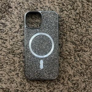 Stylish Black Glitter IPhone 13/14 magsafe Case